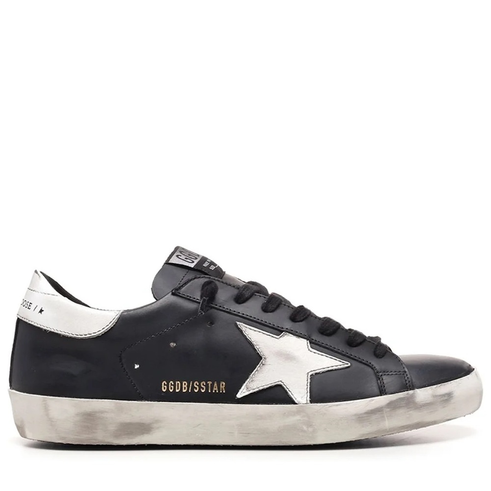 Golden Goose Black & White Super-Star Low Top Sneakers 40